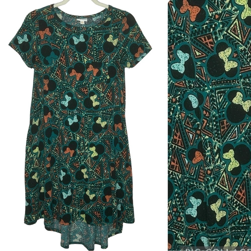 Disney Lularoe Minnie Mouse Printed Carly Dress